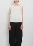 Pinstriped Cotton Silk Tank Top