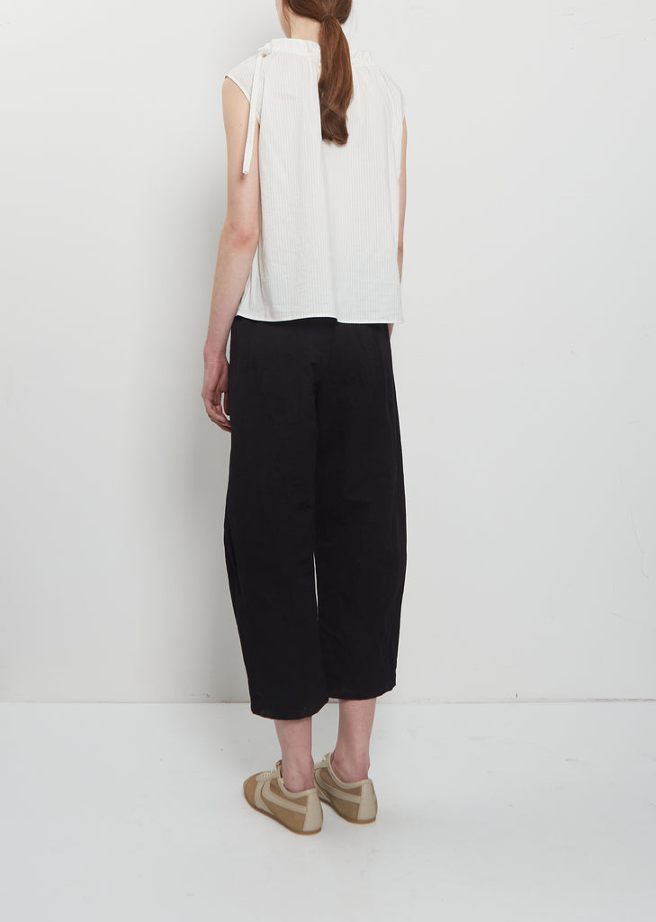 Pinstriped Cotton Silk Tank Top