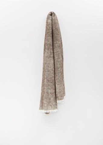 Hokkaido Melange Stole — White / Brown