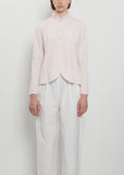 Crinkle Tafetta Ruffle Collar Jacket — Candy
