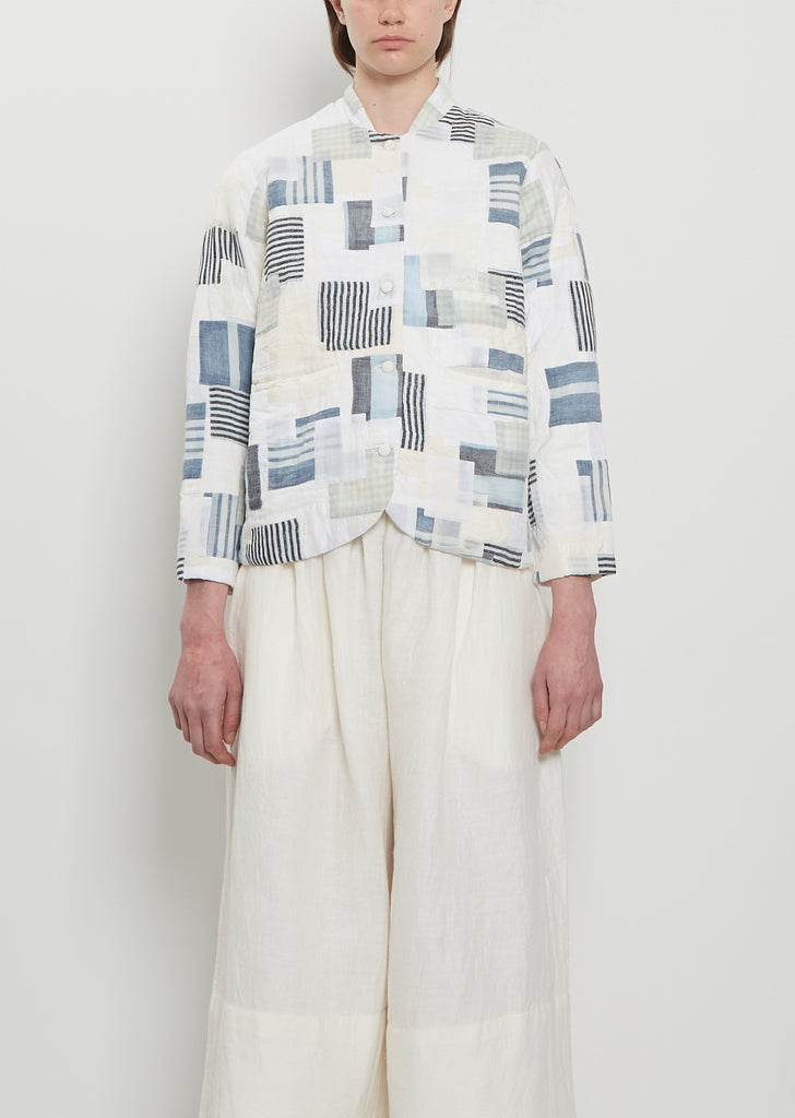 Patchwork Tailored Jacket — Kora Stripe