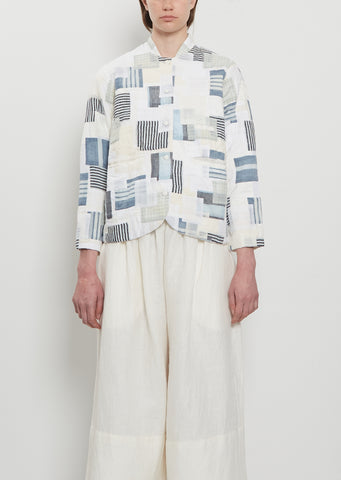 Patchwork Tailored Jacket — Kora Stripe