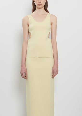 Doubled Faced Silk Cotton Knit Tank