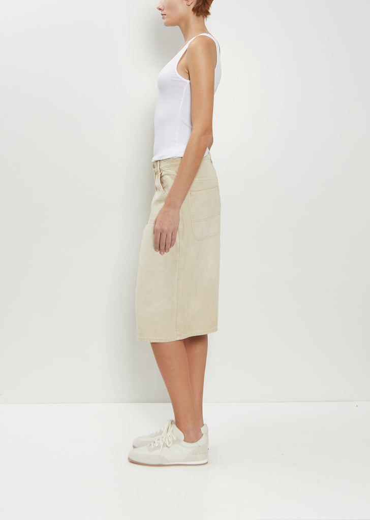 Cotton Denim Double Knee Shorts