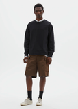 Mock Neck Cotton T-Shirt