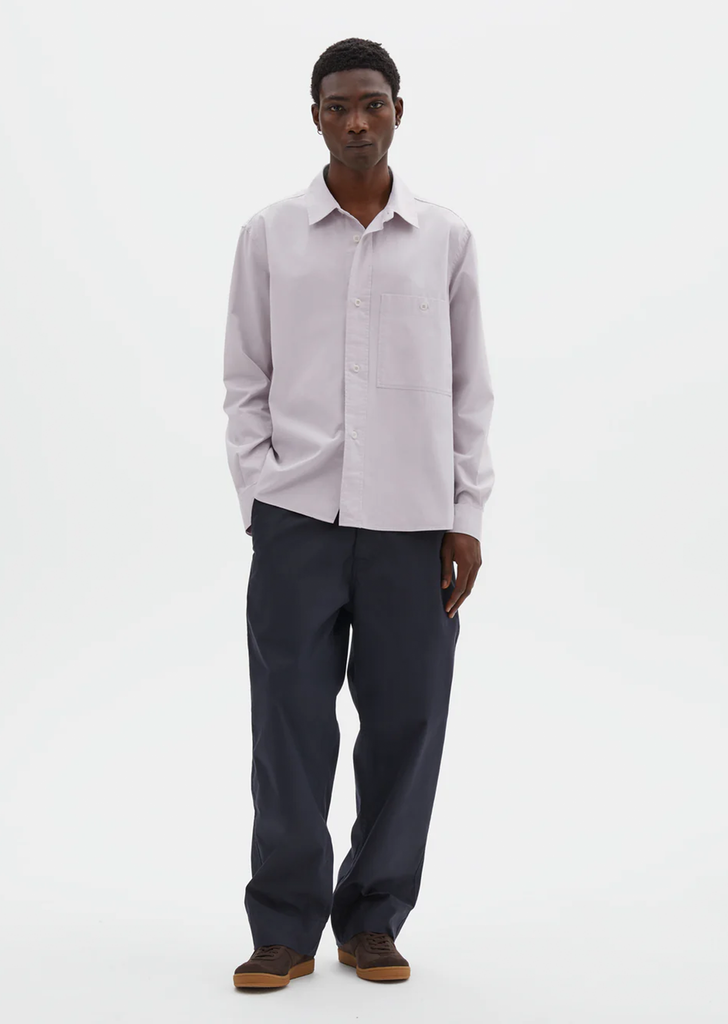 Overall Cotton Shirt — Pebble