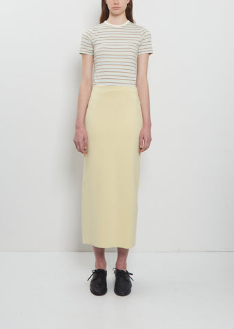 Doubled Faced Silk Cotton Knit Skirt