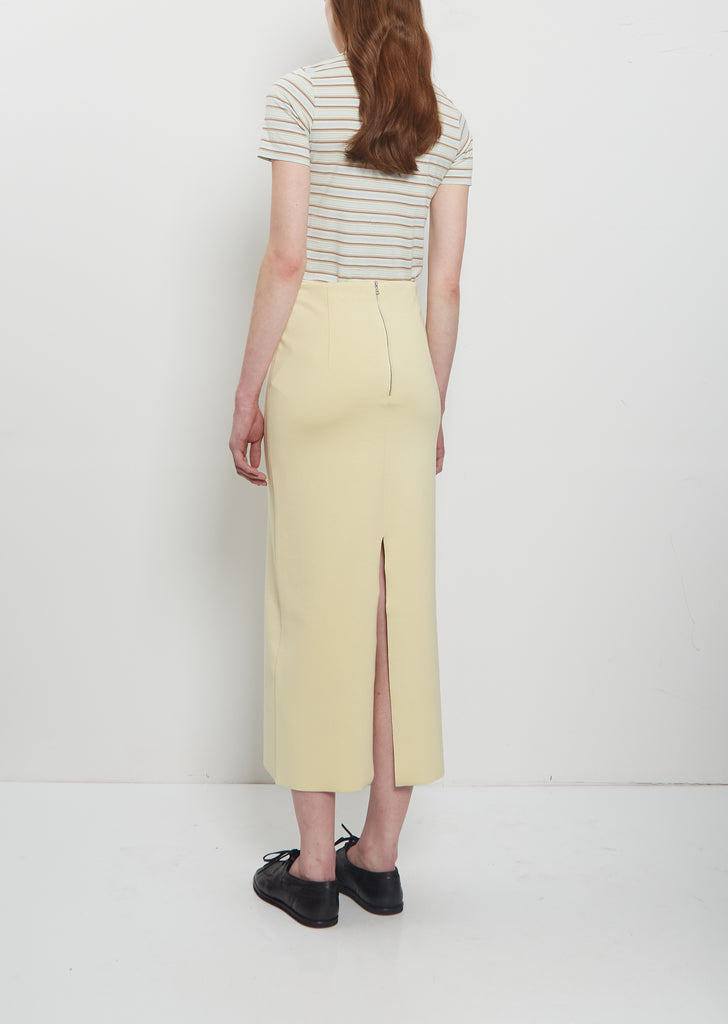 Doubled Faced Silk Cotton Knit Skirt