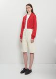 Silk Denim Wide Shorts
