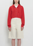 High Twist Light Sweat Zip Hoodie — Red