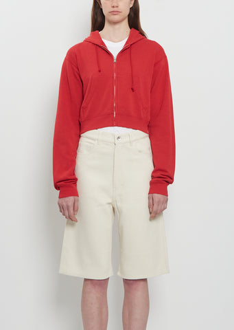 High Twist Light Sweat Zip Hoodie — Red