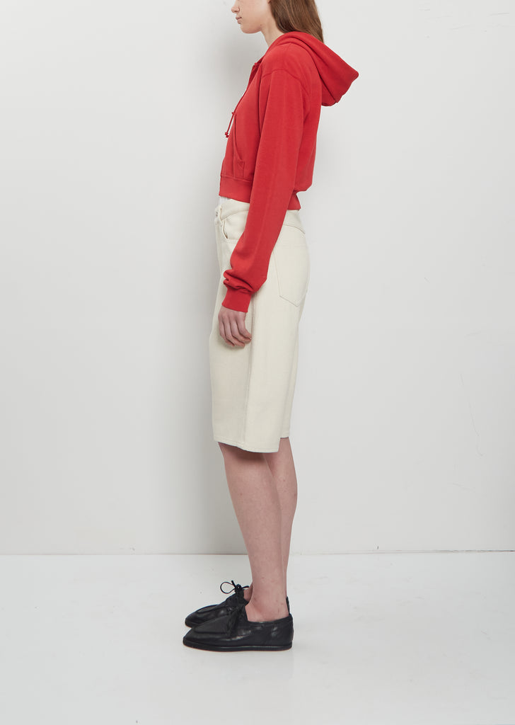 High Twist Light Sweat Zip Hoodie — Red