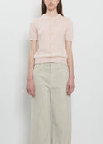 Summer Cashmere Half Sleeve Cardigan — Light Pink