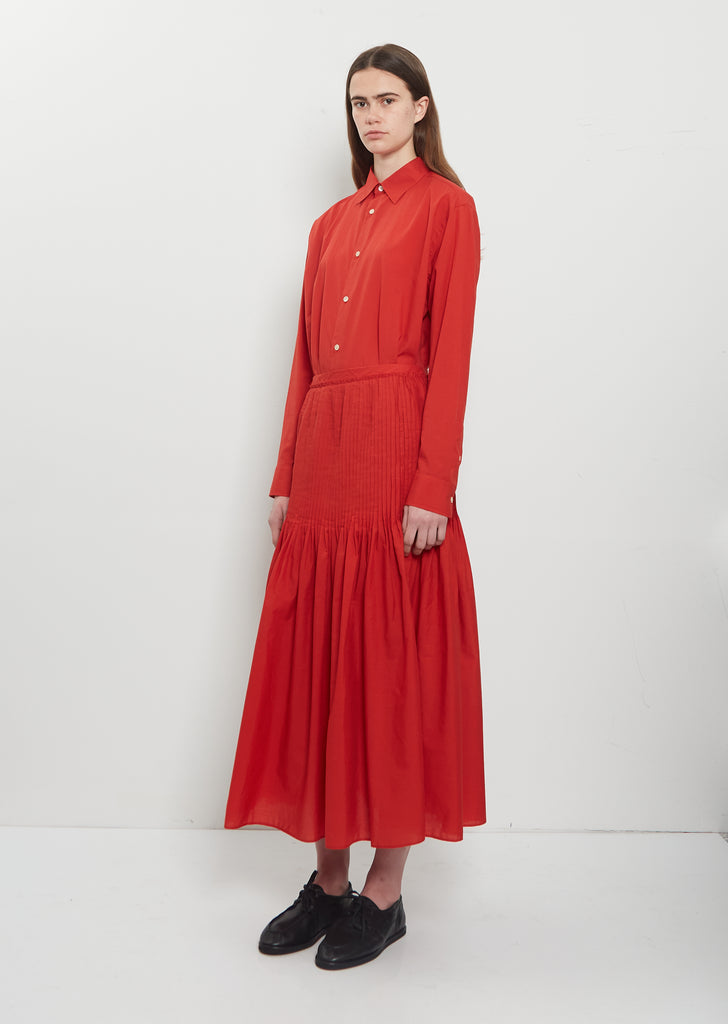 Super Fine Cotton Lawn Pin-Tuck Skirt