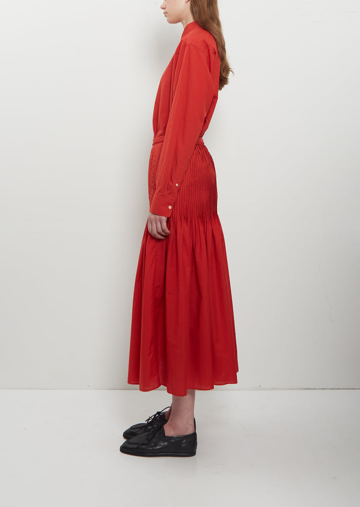 Super Fine Cotton Lawn Pin-Tuck Skirt
