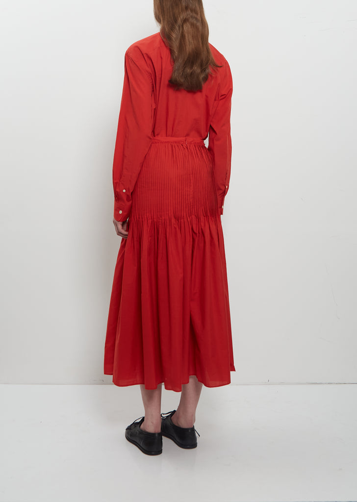 Super Fine Cotton Lawn Pin-Tuck Skirt
