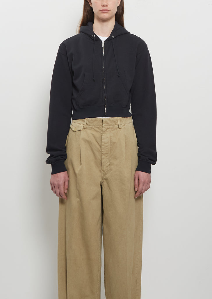 High Twist Light Sweat Zip Hoodie — Ink Black