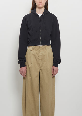 High Twist Light Sweat Zip Hoodie — Ink Black