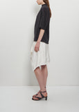 Soft Collar Silk Top — Black