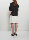 Soft Collar Silk Top — Black