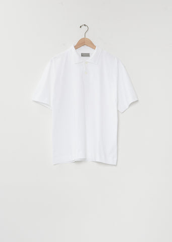 Short Sleeve Cotton Polo — White