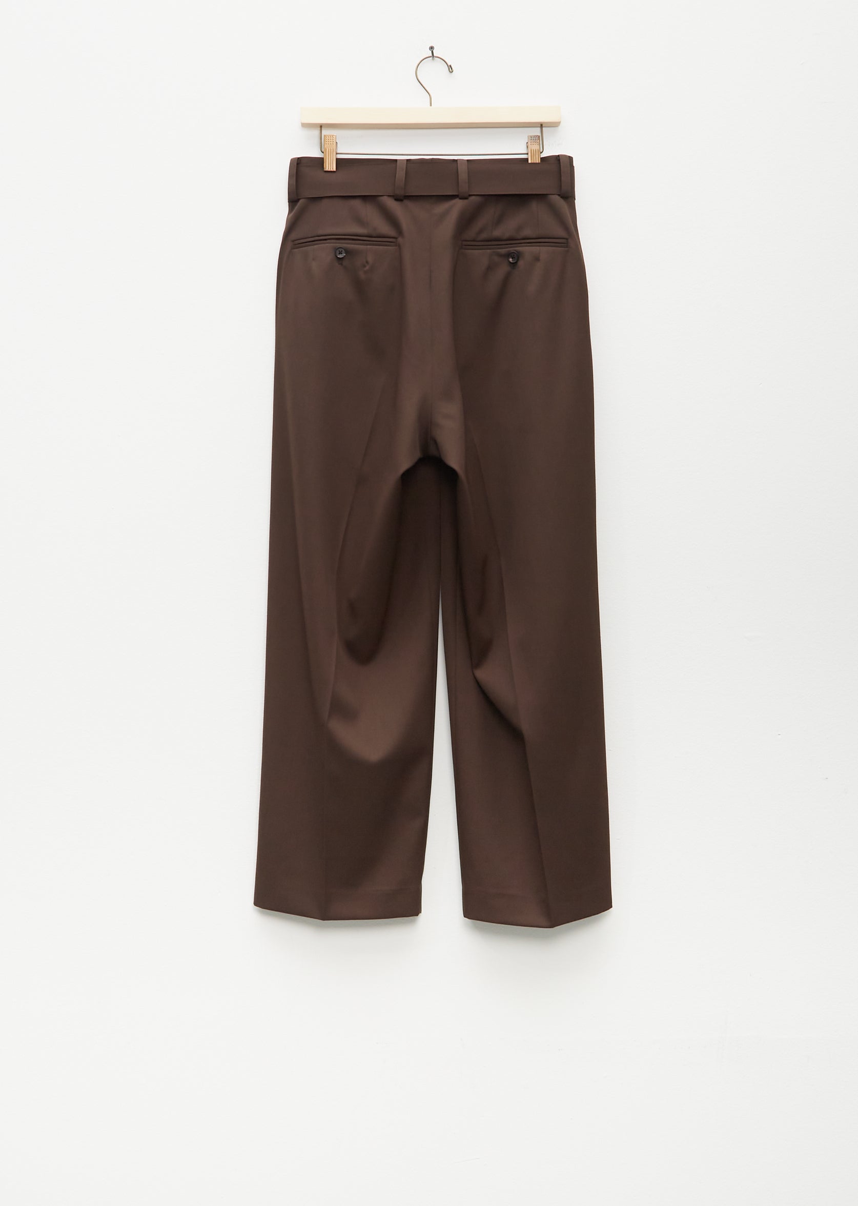 Belted Wide Straight Trousers – La Garçonne