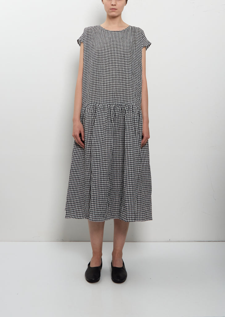 linen check dress Plaid Linen Shirt Dress Vintage Summer Midi