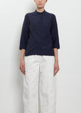 Ada Cotton Tailored Shirt — Navy