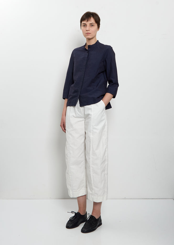 Ada Cotton Tailored Shirt — Navy