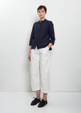 Ada Cotton Tailored Shirt — Navy