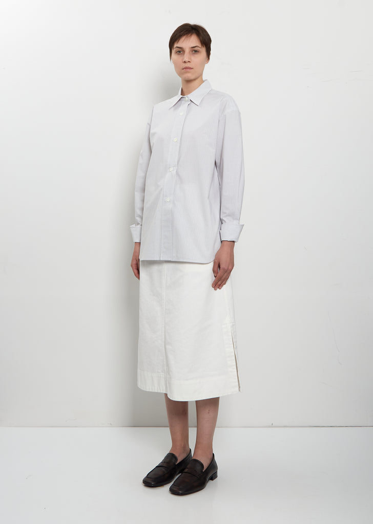 Turn-Up Cuff Cotton Shirt