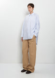 No. 5 Split Stripe Cotton Shirt