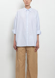 No. 5 Split Stripe Cotton Shirt