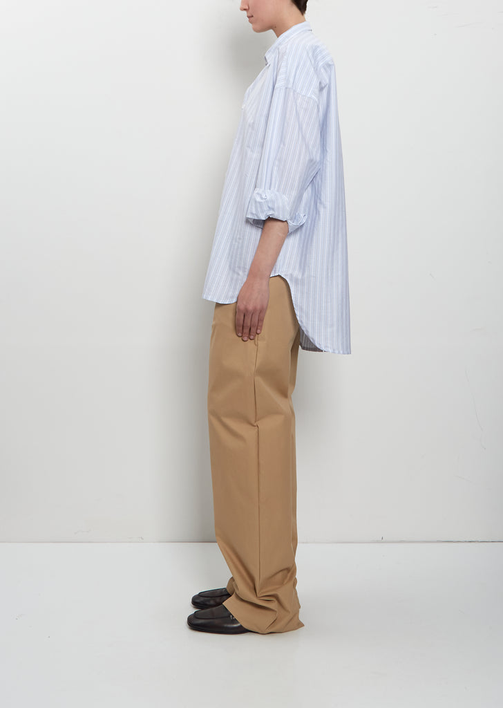No. 5 Split Stripe Cotton Shirt