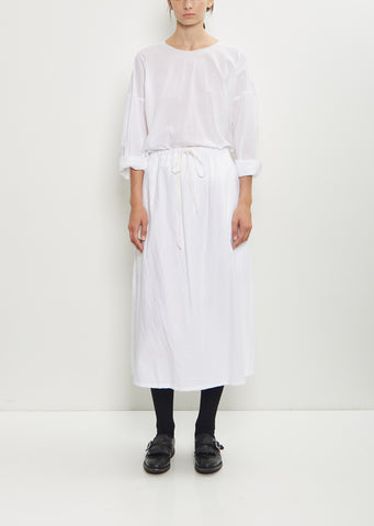 Two Pocket Technical Cotton Skirt — White