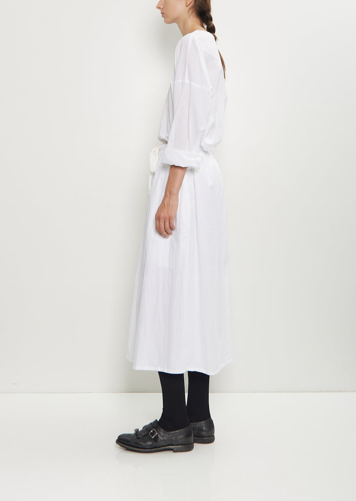 Two Pocket Technical Cotton Skirt — White