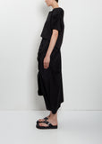 Cotton Blend Twisted Drape Top