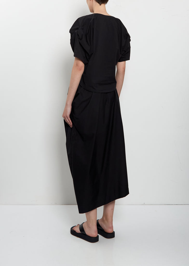 Cotton Blend Twisted Drape Pants