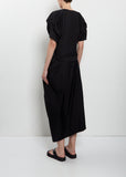 Cotton Blend Twisted Drape Pants
