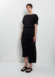Cotton Blend Twisted Drape Top