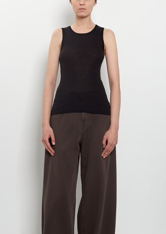 Heirloom Knit Tank — Black