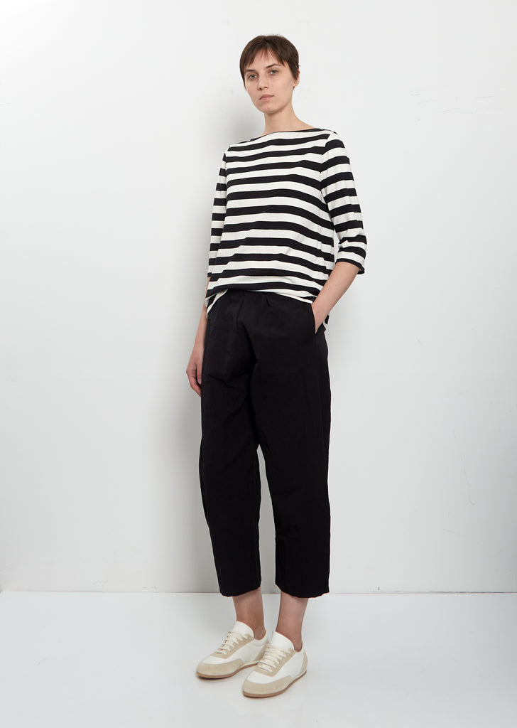 Cotton Striped Jersey 3/4 Sleeve Tee