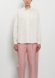 Mini Collar Cotton Shirt — Meringue