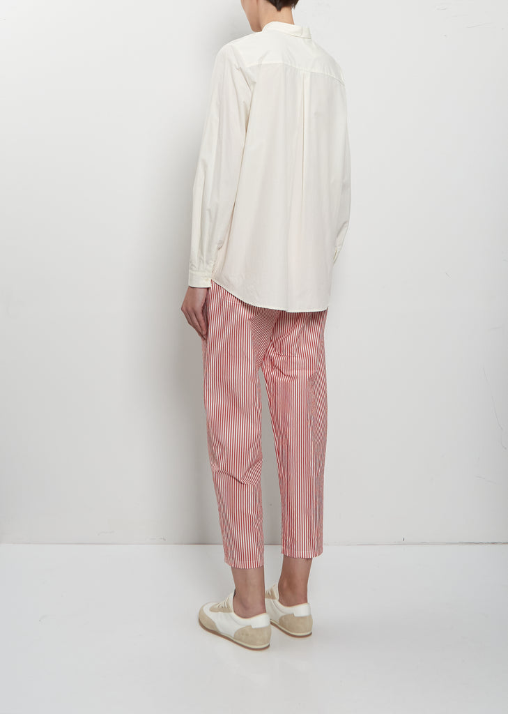 Mini Collar Cotton Shirt — Meringue