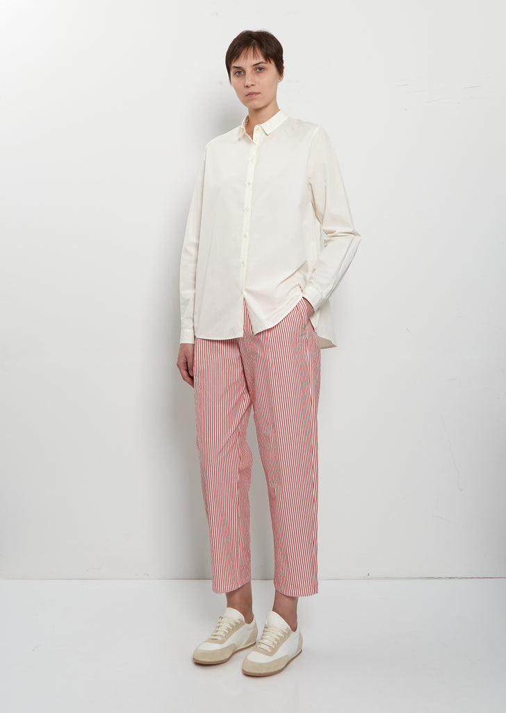 Mini Collar Cotton Shirt — Meringue