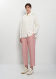 Mini Collar Cotton Shirt — Meringue