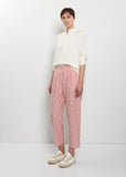 Striped Cotton Tapered Pants