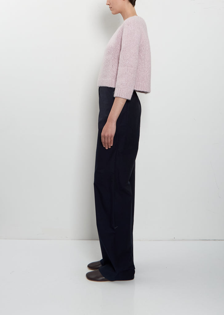Minou Short Aran Cashmere Silk Sweater