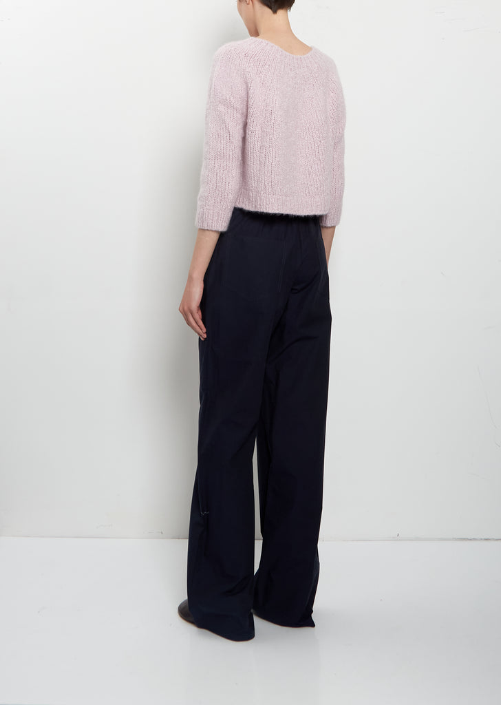 Minou Short Aran Cashmere Silk Sweater