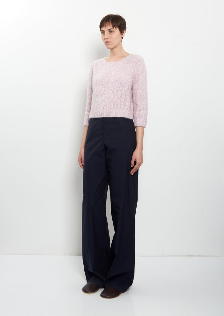Minou Short Aran Cashmere Silk Sweater